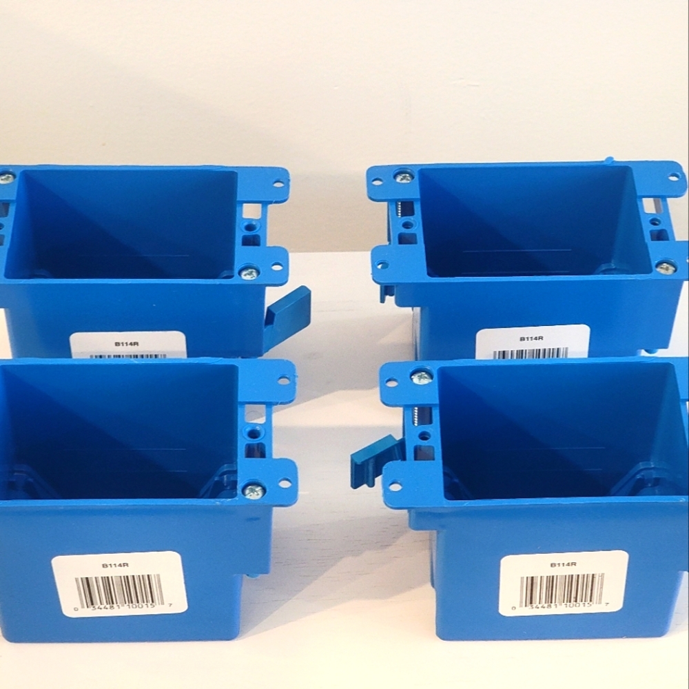 4 Pack Old Work Electrical Box B114RB Gang  Box 14 cubic inch Switch & Outlet .